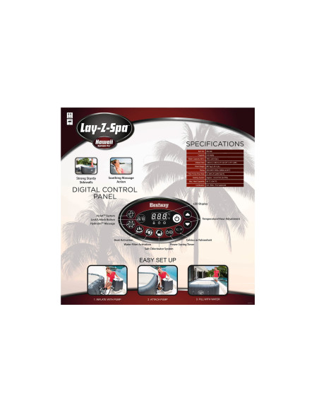 „Bestway WhirlPool Lay Z-Spa Havajai„ HydroJet Pro “