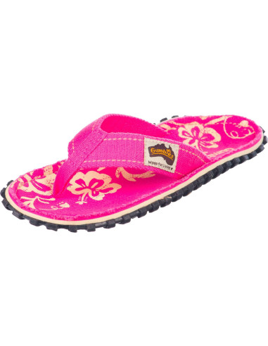 Gumbies Thong Sandal Pink Hibiscus