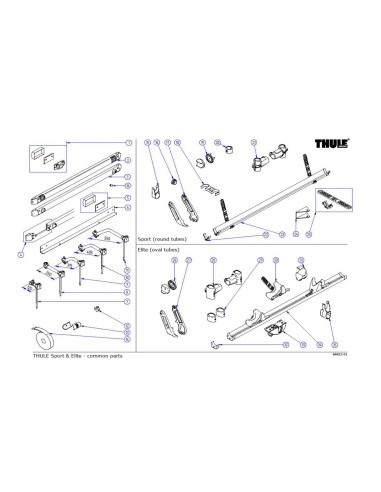 „Thule“ padangų laikiklis „Quick-Blocker“ tinka „Omni-Bike Elite / Lift“.