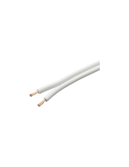 Lankstus dvigubas PVC kabelis, baltas, 0,75 mm², ilgis 5 m