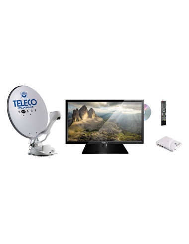 Teleco Flatsat Elegance BT SMART pilna komplektacija visiškai automatinė palydovinė sistema su televizoriumi