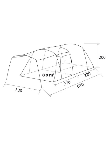 Brunner Bullet 5 Airtech pripučiama šeimyninė palapinė