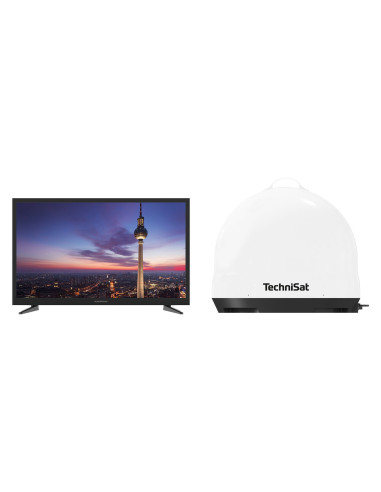 Technisat Skyrider Dome palydovinė sistema su Nordmende Camping TV 24