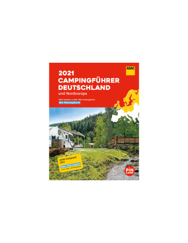 ADAC Camping Guide Vokietija / Šiaurės Europa 2021 su Campcard