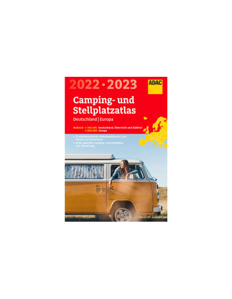 ADAC Camping and Pitch Atlas Germany & Europe 2022/2023