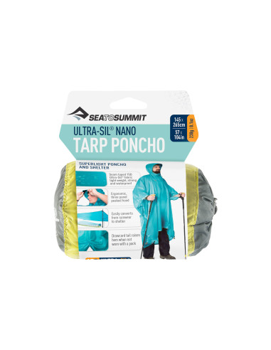 „Sea to Summit Ultra-Sil Nano Tarp Poncho Light Green“.