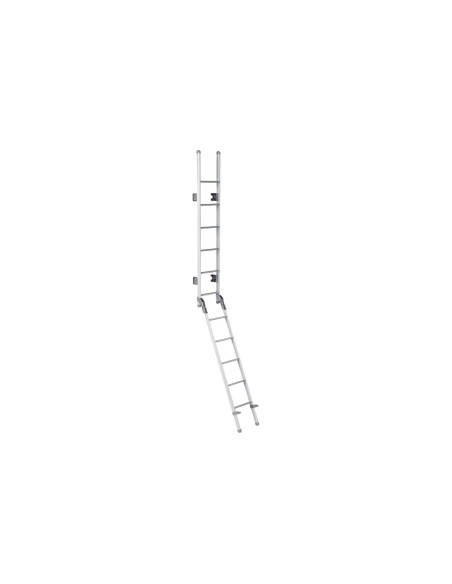 „Thule Ladder Deluxe“ Sulankstomos dvigubos kopėčios su 11 laiptelių ir ovaliais koteliais