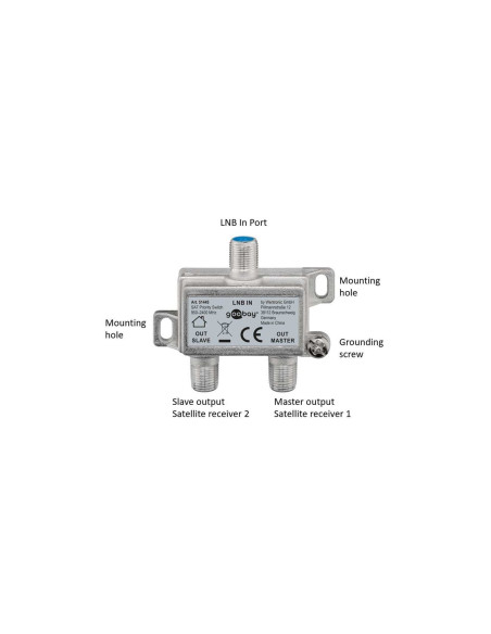 Goobay SAT prioriteto jungiklis skirtas 1 LNB į 2 palydovinius imtuvus