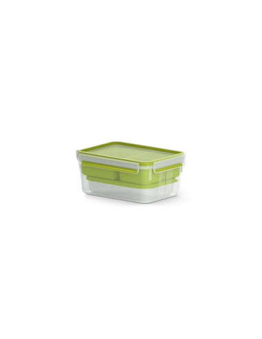 Emsa Lunchbox XL su įdėklais 2,3 litro žalia/permatoma