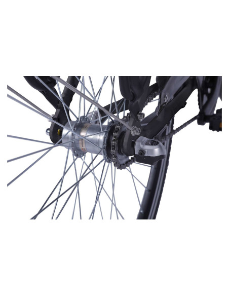 LLobe Metropolitan Joy miesto elektroninis dviratis 28 colių juodas