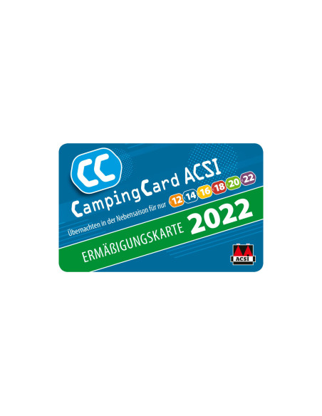 ACSI CampingCard 2022 stovyklavimo vadovas su nuolaidų kortele