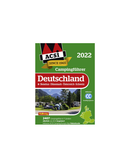 ACSI Camping Guide Germany 2022 su CampingCard nuolaidų kortele