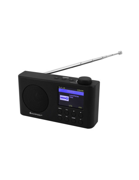 Soundmaster IR6500SW nešiojamas baterinis interneto radijas su juodos spalvos ekranu