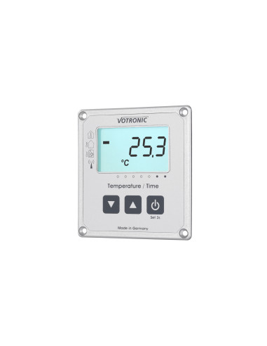Votronic LCD termometras / laikrodis S su išoriniu jutikliu