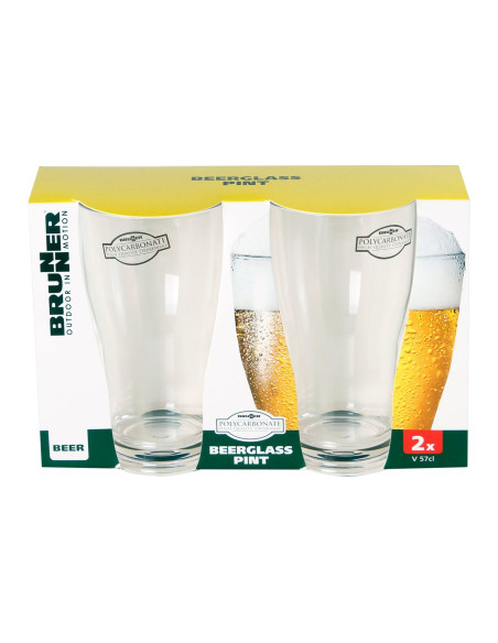 Brunner pint stiklas 2 vnt 570 ml skaidrus